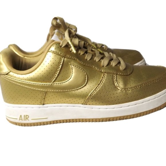 Nike Air Force 1 Low '07 LV8 Men's Size 8 GOLD - Picture 2 of 14